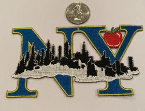 NY SKYLINE IRON ON EMBROIDERED NEW YORK PATCH. Approx. 4"x 2.5” BEAUTIFUL! - Picture 1 of 3