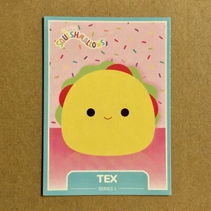 Tarjeta coleccionable B1G1 ~ Squishmallow ~ Tex the Taco ~ #83 ~ Serie 1 ~ M/NM - Imagen 1 de 2