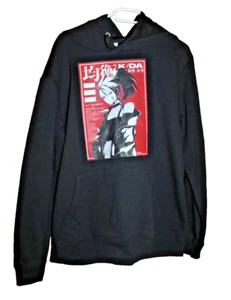 Herren Kapuzenpullover Hoodie Gr. L Schwarz mit Aufdruck - Bild 1 von 4