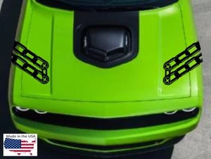 CHAINED Fender Hash Bar vinyl RACING STRIPES 4" Decals (Fits CHALLENGER) - Picture 1 of 17