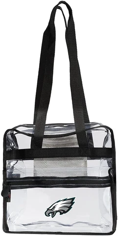 NFL Team Philadelphia Eagles Clear Zone Tote - Measures 10"H x 3"D x 8"W Cover