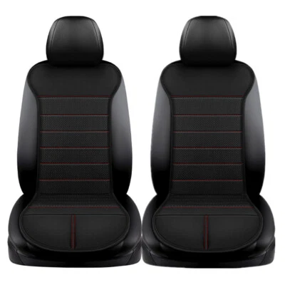 Leather Heated Pad Car Front Seats Cover Heating Seat Cushion Winter Accessory - Image 1 of 4