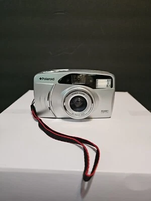 Silver Polaroid 35mm Film Camera Zoom 35-70mm Lens PZ2001 - Tested/ Works - Image 1 of 4