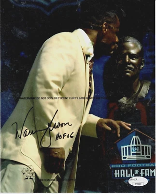 WARREN MOON SIGNED H.O.F. INDUCTION 8x10 - Oilers - Seahawks- J.S.A. Certified - Image 1 of 3