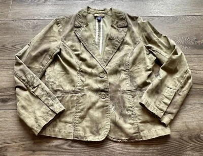 Chaqueta Blazer Mujer Havana Jack’s Café Verde Caqui Estampado Floral Talla 14 Foto 1 de 4