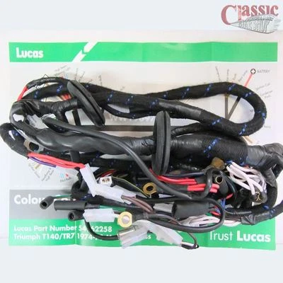 CLASSIC BIKE SHOP Telaio telaio cablaggio rilegato Triumph T140 TR7 1974-78