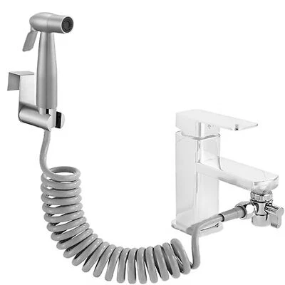 Kit Douchette wc - Pulvérisateur de bidet en acier inoxydable avec inverseur ... - Photo 1/4