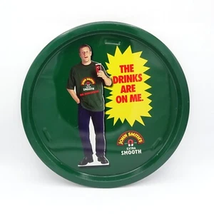 Vintage John Smith's Metal Beer Pub Tray The Drinks are on Me - Picture 1 of 3