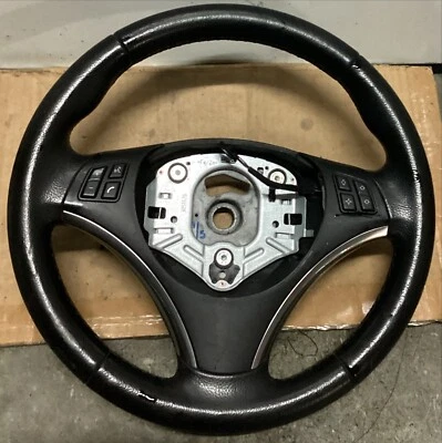 07-12 BMW 328I 335I E92 E93 VOLANTE CUERO NEGRO OEM 52K MILLAS Foto 1 de 3