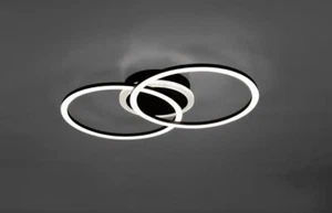 DECKENLEUCHTE SCHWARZ DECKELAMPE LED LAMPE LEUCHTE DIMMBAR - Bild 1 von 3