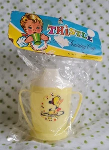 Vintage Plastic Sippy Cup. Thistle Baby Training Cup - Picture 1 of 5