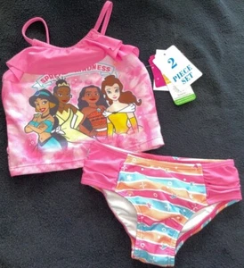 Disney PRINCESS GIRLS 2 PIECE Swim Suit UPF 50 SZ 2T - 3T - 4T - 4- 5/6 - 6X NWT - Picture 1 of 3