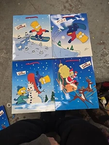 The Simpsons Lot Of 4 Gift Bags Homer, Bart & Lisa 2002 New Unused - Picture 1 of 20