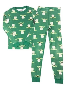 Hanna Andersson Star Wars Baby Yoda Green Pajama Set US 10 Years Organic 140 - Picture 1 of 7