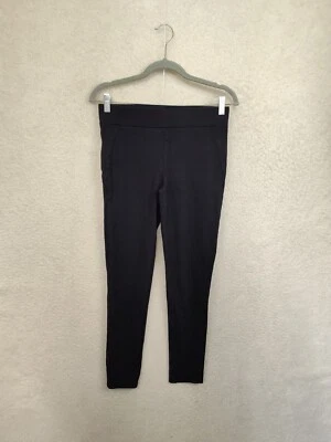 Leggings Ann Taylor para mujer pequeños negros mezcla de rayón tiro medio elásticos calce regular Foto 1 de 4