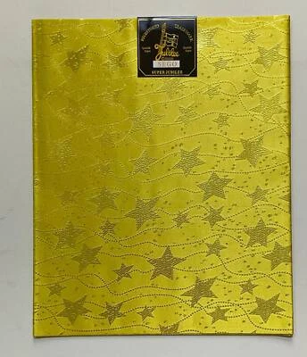African Damask/ Metallic Jacquard/ Gele Fabric - Yellow ‘Celebrity’, ~2 yd - Image 1 of 2