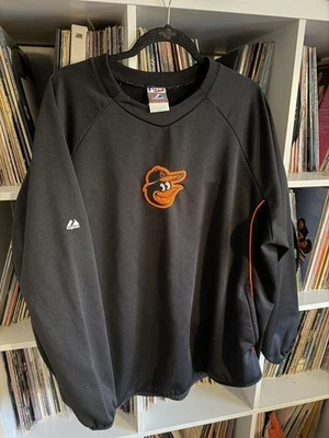 Vintage 2011 BALTIMORE ORIOLES Majestic Therma Base MLB Manga Longa Extra Grande LEIA - Imagem 1 de 3