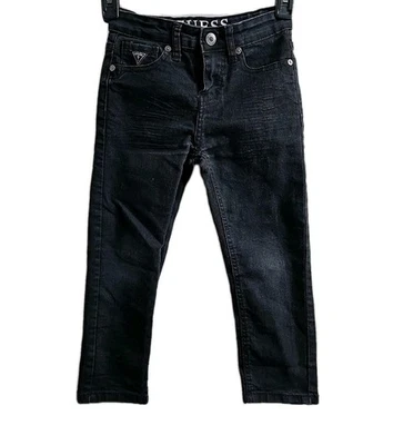Pantalones de mezclilla negros Guess para niños talla 6 calce clásico Foto 1 de 4