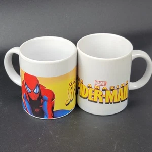 SPIDERMAN Coffee Mugs (2) 12oz Ceramic Marvel Comics Collectable 2006 - Picture 1 of 11