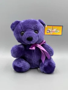 First & Main Rainbow Bear Menagerie Purple Teddy Plush 8” Stuffed Animal - Picture 1 of 10