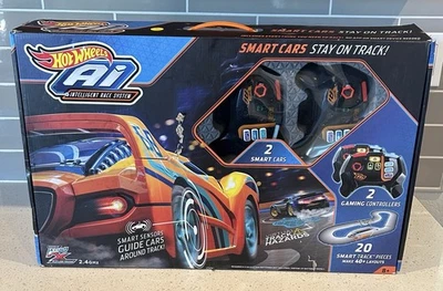 Hot Wheels AI 2 Cars & Controllers + 20 Smart Track Pieces 2.4 GHz - Image 1 of 4