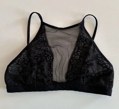 Victoria's Secret Dream Angels High Neck Mesh & Lace Sheer Bralette Sz Medium M - Image 1 of 4