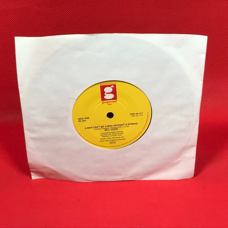 Bill Coday Sandra Wright  A Man Can't Be A Man Without A Woma 2001 UK 7" Vinyl - Image 1 of 2