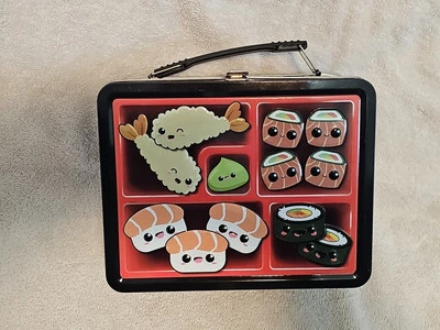 Caja Bento Lata Divertida Caja Almuerzo Sushi Escuela Caja Comida Snacks Nuevo Coleccionable  Foto 1 de 4