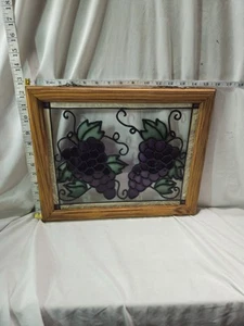Painted Glass Grapes Hanging Wall Decor - Picture 1 of 9