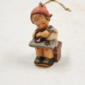 Berta Hummel CHRISTMAS COOKIES Ornament Goebel BH-46 Porcelain Boy Vintage 1997 - Picture 1 of 7