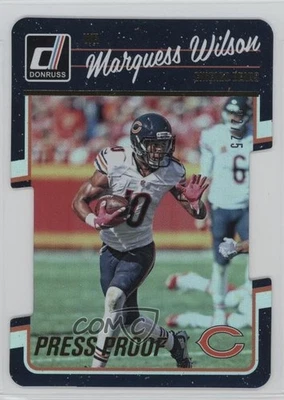 2016 Donruss Press Proof Gold Die-Cut /25 Marquess Wilson #53 - Image 1 of 2