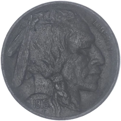 1916 (P) Buffalo Nickel Extra Fine XF Off Color Dark See Pics K604 - Image 1 of 3