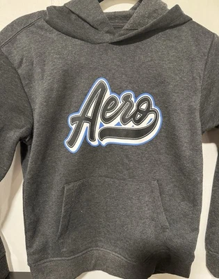 Sudadera con capucha polar Aeropastale para niños talla 12 apliques logotipo Foto 1 de 4