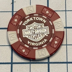 Chip Münze Medaille Harley-Davidson Yorktown Virginia Poker Chip Set - Bild 1 von 3