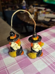 MCM Candele Halloween Strega e Scopa Unisciti Wick Gurley Novità Made In USA Anni 60 A - Foto 1 di 17