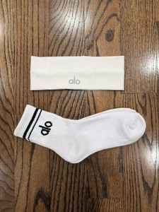 ALO  bundle Headband and UNISEX HALF-CREW THROWBACK SOCKS - Picture 1 of 2