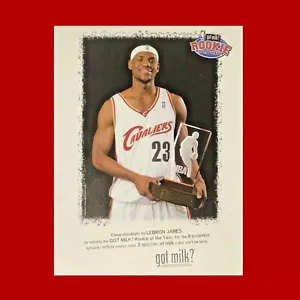 LeBron James 2004 Got Milk Rookie of Year Cleveland Cavaliers Cavs NBA Print Ad - Picture 1 of 5