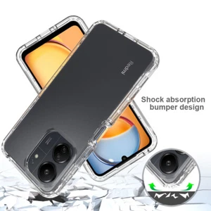 For Xiaomi Poco C65, Luxury Shockproof Bumper Gradient Clear Soft Case Cover - Picture 1 of 15