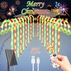 Solar Weihnachten Zuckerstange Lichter, 35 Zoll hoch Solar Zuckerstange Weg Lichter O - Bild 1 von 12