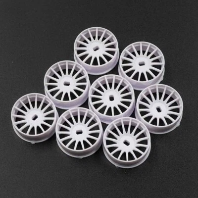 Yeah Racing WL-0167WH Plastic Narrow Rim Set 8.5mm White for 1/28 AWD Mini-Z - Image 1 of 3
