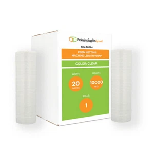 Máquina de malla transparente de 1 rollo de 20" x 10000 pies envoltura elástica ventilada para alimentos - Imagen 1 de 7