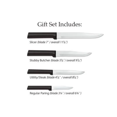 Rada Meal Prep Kitchen Knives 4pc USA made L/R hands, Slicer, Paring, Utility + - Image 1 of 4
