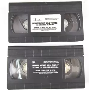 2 Teenage Mutant Ninja Turtles TMNT VHS Video Tapes No Boxes - Tested & Working - Picture 1 of 4