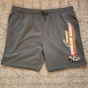 W@W! Chevrolet Camaro Sweat Short Mens 2XL Green Drawstring American Muscle  - Picture 1 of 6