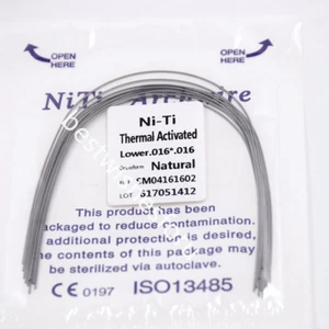 10 Pcs Dental Orthodonti Heat Thermal Activated Niti Rectangular Round Arch Wire - Picture 1 of 52