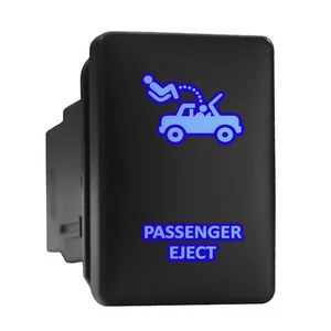 PASSENGER EJECT Blue Backlit Switch Short Push Button 1.28"x 0.87" (Fit: Toyota) - Picture 1 of 6