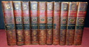 1787 THE WORKS OF SAMUEL JOHNSON 1st Collected Edition. 10 (of 11) Volumes. LTHR