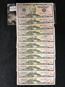 2017 $50 Federal Reserve Note - One Note Out of 12 Consecutive Star Notes - Picture 1 of 7