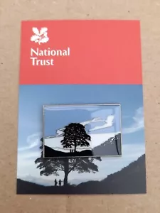 National Trust HOUSESTEADS FORT Sycamore Gap Tree Charity Pin Badge - Picture 1 of 2