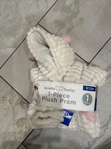 Koala Baby 1-Piece Plush Hooded Pram Suit Unicorn 9/12 M Fleece Snowsuit - Picture 1 of 3